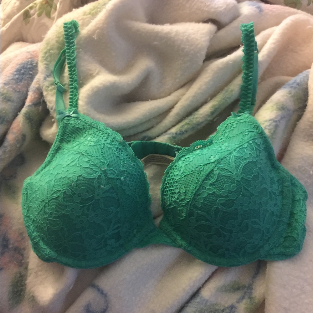 Aerie Green Lace Bra